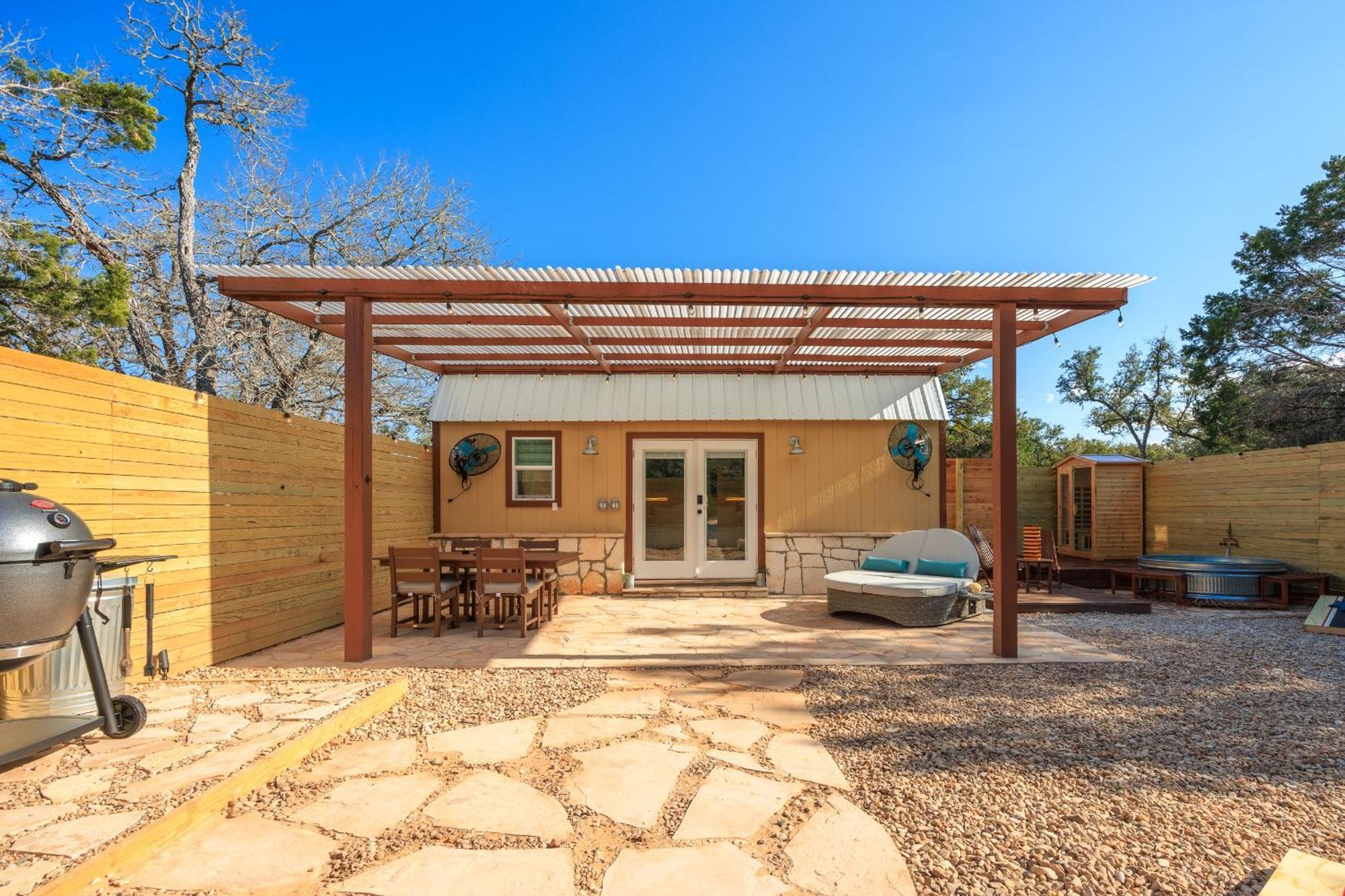 Romantic Luxury Retreat Hot Cold Pool & Sauna Wimberley Esterno foto